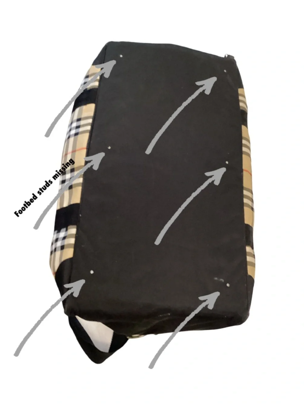 Burberry Golf Canvas Nova Check Duffle  Bag FLAWED - Picture 4 of 16